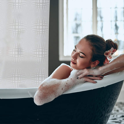 Patterned shower curtain