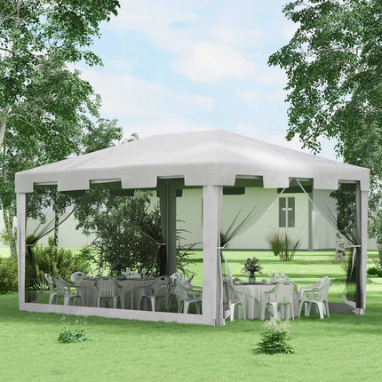 Gartenpavillon-Zelt 4x3m mit Netzwänden