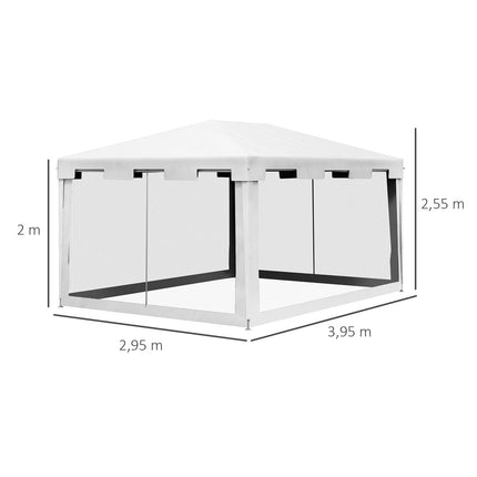 Gartenpavillon-Zelt 4x3m mit Netzwänden