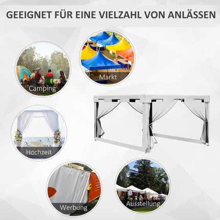 Gartenpavillon-Zelt 4x3m mit Netzwänden