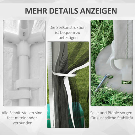 Gartenpavillon-Zelt 4x3m mit Netzwänden