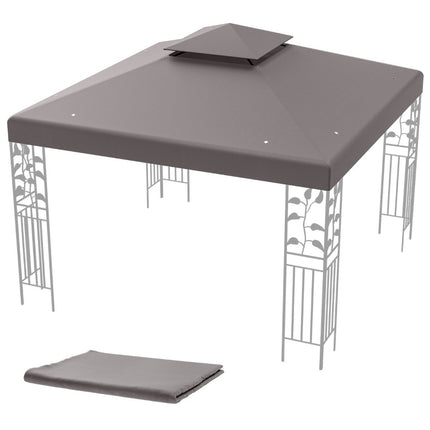Náhradní střecha pavilonu, 3x3M, šedá, ventilační klapka