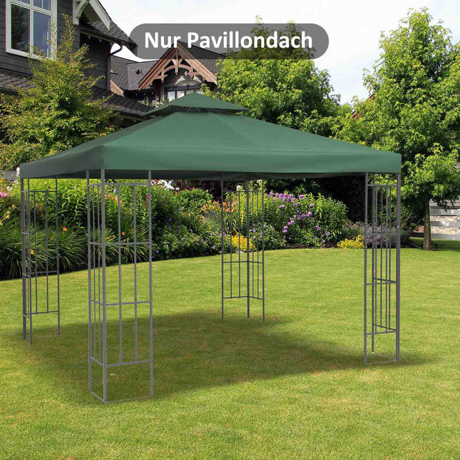 Holzkohlegrauer, wasserabweisender 3x3M Pavillon-Dachersatz
