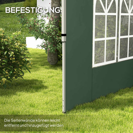 Pavilion Sidewalls Set with Windows, Waterproof, Green
