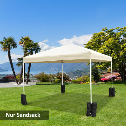 Klapp-Pavillon-Standfüße, 4er-Set – robust, schwarz