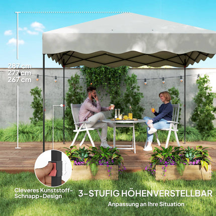 3x3m Faltpavillon, wasserabweisend, UV 50+ Schutz