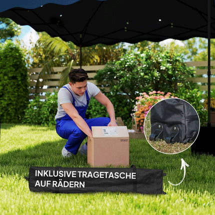 Pop-up Gartenpavillon, 3x3m, wasserabweisend, UV 50+