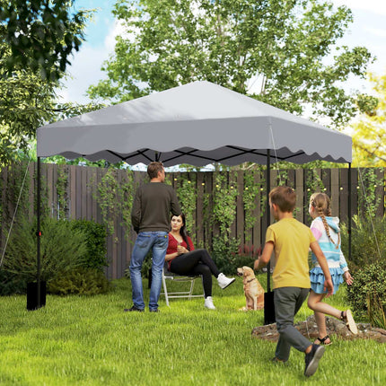 Wasserabweisender Pop-Up Pavillon, 3x3m, UV 50+, hellgrau