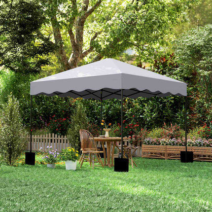 Wasserabweisender Pop-Up Pavillon, 3x3m, UV 50+, hellgrau