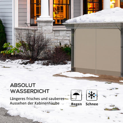 Housse de protection pour pavillon de jardin 3x3m, imperméable, stable, résistante à l'hiver, housse de remplacement pour pavillon de jardin, housse de protection contre la pluie pour tente de jardin, transparente