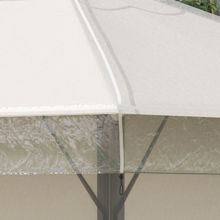 Housse de protection pour pavillon de jardin 3x3m, imperméable, stable, résistante à l'hiver, housse de remplacement pour pavillon de jardin, housse de protection contre la pluie pour tente de jardin, transparente