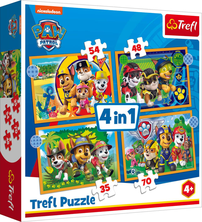 Paw Patrol 4-in-1 Puzzle-Set für Kinder
