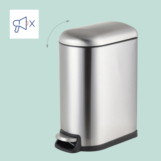 Treteimer, 10L Metall, Soft-Close-Deckel