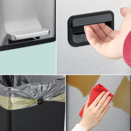 Treteimer 10L – Mit Soft-Close-Funktion, berührungslose Entsorgung