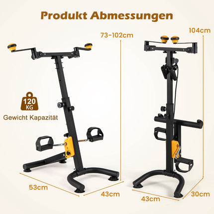 Pedaltrainer mit verstellbarem Griff, faltbar, 4 Modi