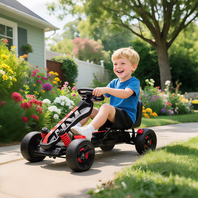 Tret-Gokart für Kinder, Bremse, rutschfeste Räder, Alter 3-6