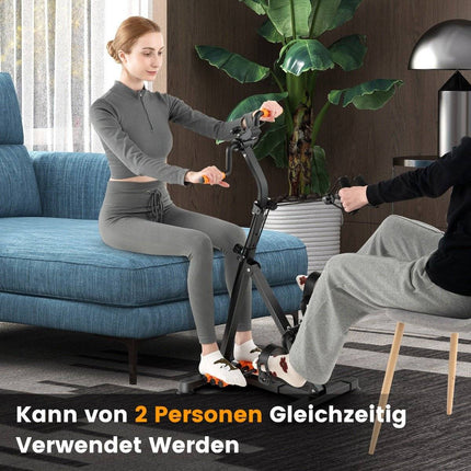 Pedaltrainer für Senioren Fitnessgerät für die Hand 43-53 x 45 x 87-100 cm schwarz + orange