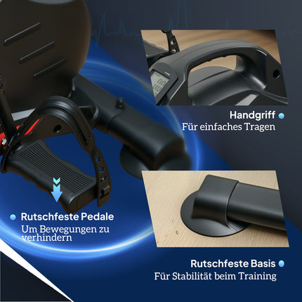 Leiser Pedaltrainer mit 8-stufigem Magnetwiderstand
