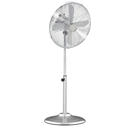 Standventilator - höhenverstellbar, 3 Geschwindigkeiten, silber