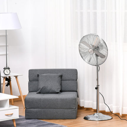 Standventilator - höhenverstellbar, 3 Geschwindigkeiten, silber