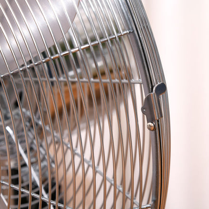 Standventilator - höhenverstellbar, 3 Geschwindigkeiten, silber