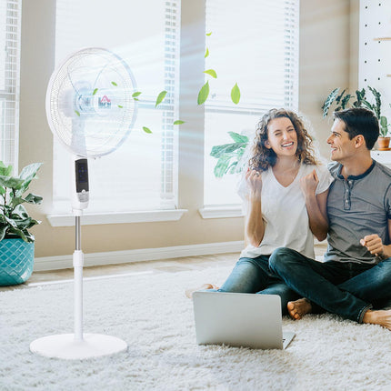 Standventilator, 138 cm Stahl, Timer & Fernbedienung, höhenverstellbar