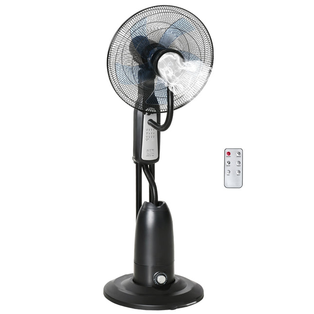 Stojanový ventilátor s mlžením, časovač, nastavitelný úhel, 3 polohy