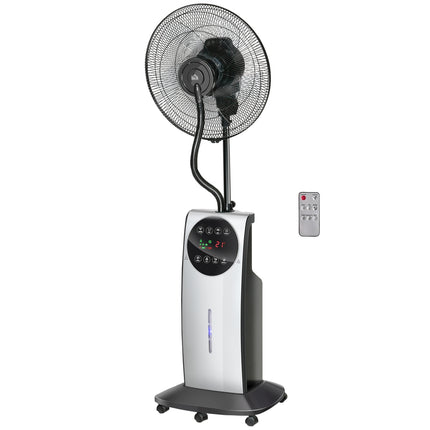 Standnebelventilator 90W, 3 Luftmodi, Fernbedienung, Schwarz