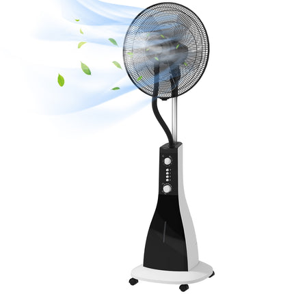 Standventilator mit Sprühfunktion, 3 Stufen, 3L Tank, Timer, schwarz