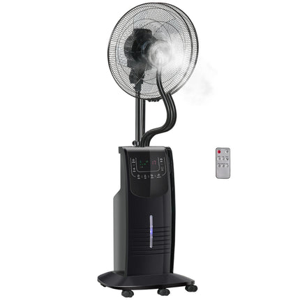Pedestal fan with mist, adjustable tilt, 3.1L water tank