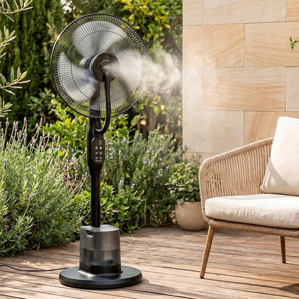Standventilator mit Sprühfunktion und Fernbedienung, 3 Geschwindigkeiten, 3-Liter-Tank