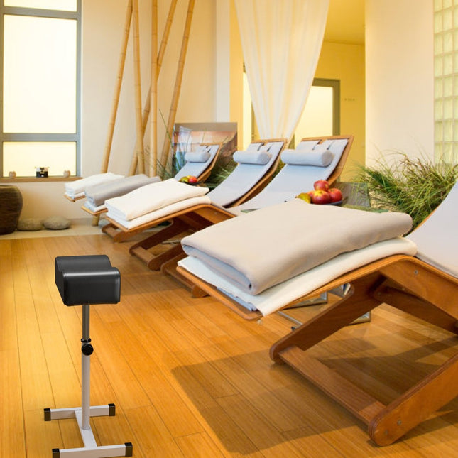 Pedikürehocker mit verstellbarer Sitzhöhe Fußhocker für die Nagelpflege in Salons Spa Schwarz