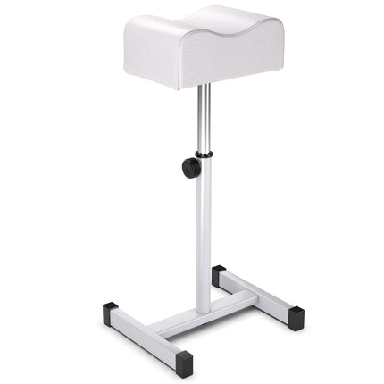 Pedicure stool with adjustable seat height footstool for nail care in salons spa white