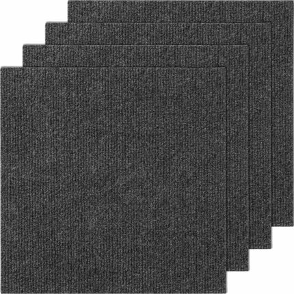 Peel And Stick Carpet Tiles 12x12, 12-Pack Dark Gray