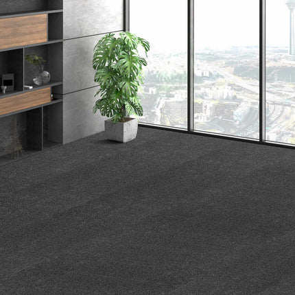 Peel And Stick Carpet Tiles 12x12, 12-Pack Dark Gray