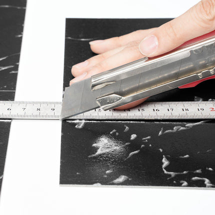 Peel And Stick Vinyl Floor Tiles 12x12, Black Marble, 50 Pack