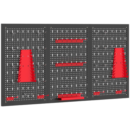 Pegboard Werkzeughalter Set, 3x 60x40cm, 28-teilig