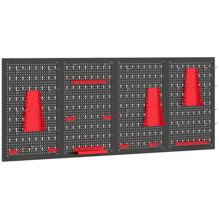 Pegboard Tool Organizer Set, 4x 60x40 cm, 38-Piece