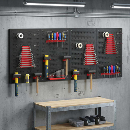 Pegboard Tool Organizer Set, 4x 60x40 cm, 38-Piece