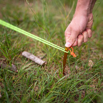 Pegs with Rope for Camping, Set of 6