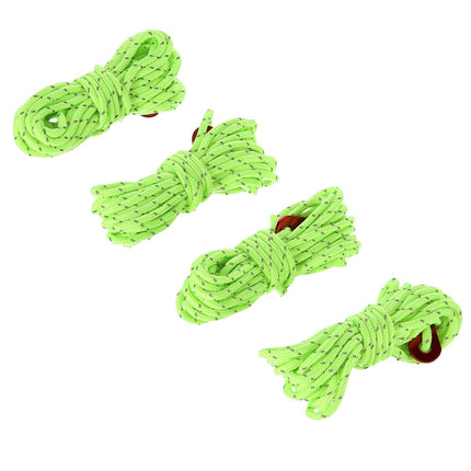 Pegs with Rope for Camping, Set of 6