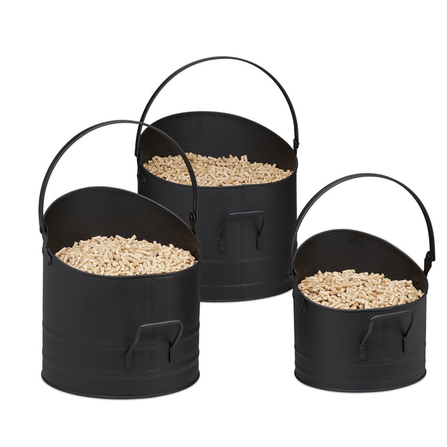 Pellet bucket set of 3