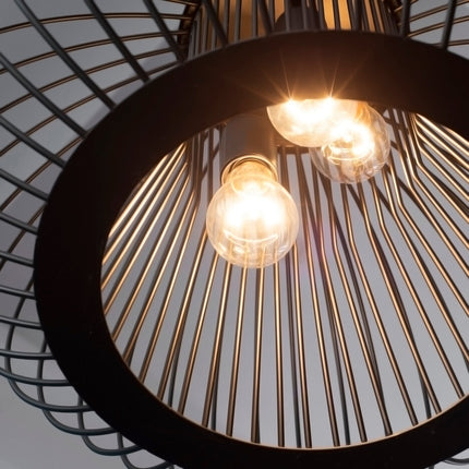 Industriální stropní lampa, nastavitelný kov, černá Ø50 x 150 Cm