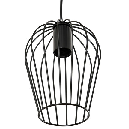 Černá kovová stropní lampa - moderní geometrický design, Ø38x145 cm