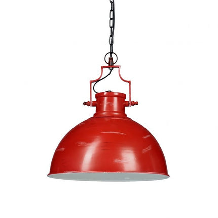 Pendelleuchte im Industriestil rot