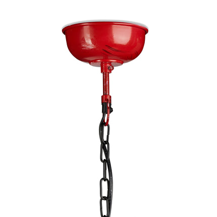 Pendelleuchte im Industriestil rot