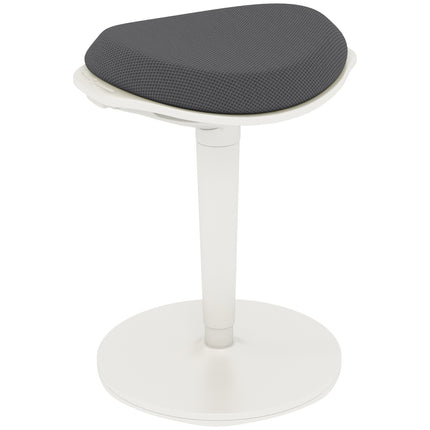 Ergonomischer Drehhocker – höhenverstellbar, graues Netz