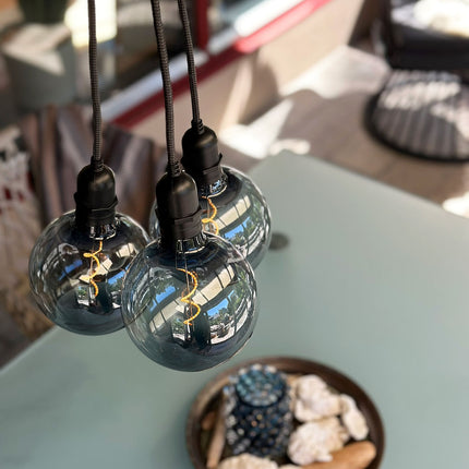 Závěsná lampa Penny Gravity + DecoBulb XL kouřová