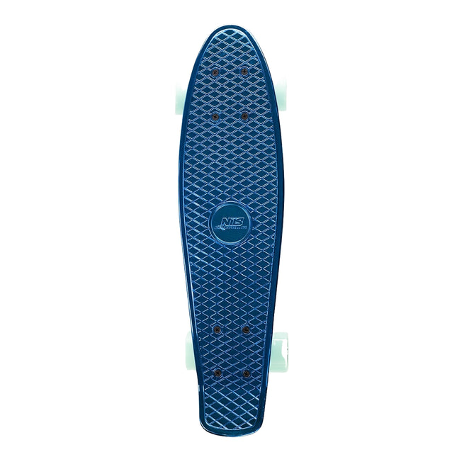 Pennyboard Skateboard, Blau, Electrostyle Design