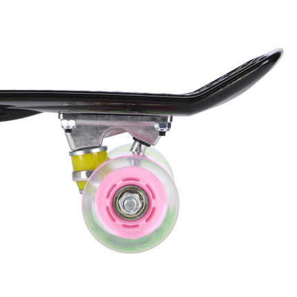 Pennyboard Skateboard, Klassisch Schwarz, Robustes Design